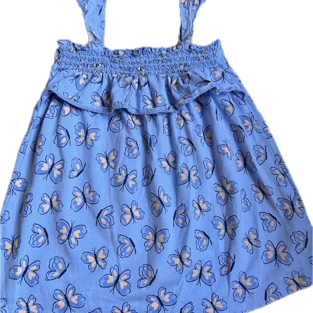 18 month Baby girl Blue Butterfly Print Top 🦋